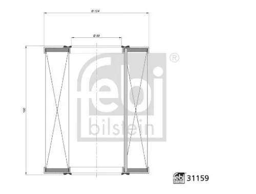 FEBI BILSTEIN 1x Air Filter (31159)