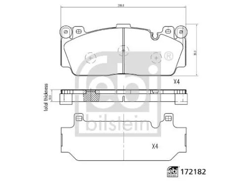 FEBI BILSTEIN 1x Brake Pad Set, disc brake (172182)