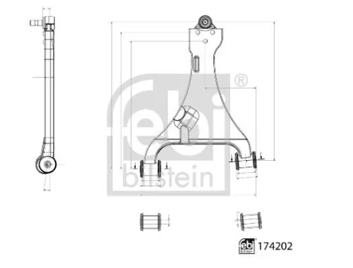 FEBI BILSTEIN 1x Control/Trailing Arm, wheel suspension (174202)