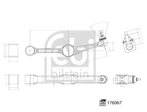 FEBI BILSTEIN 1x Control/Trailing Arm, wheel suspension (176067)