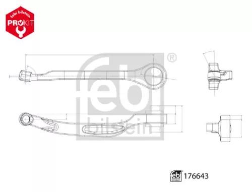 FEBI BILSTEIN 1x Control/Trailing Arm, wheel suspension (176643)