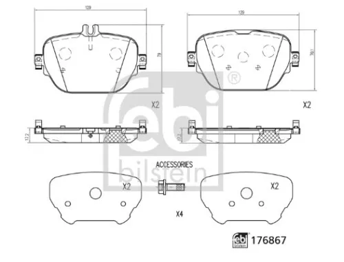 FEBI BILSTEIN 1x Brake Pad Set, disc brake (176867)