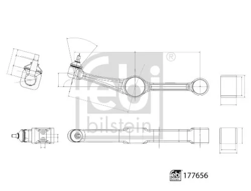 FEBI BILSTEIN 1x Control/Trailing Arm, wheel suspension (177656)