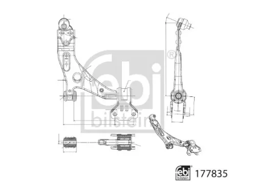 FEBI BILSTEIN 1x Control/Trailing Arm, wheel suspension (177835)