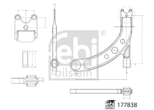 FEBI BILSTEIN 1x Control/Trailing Arm, wheel suspension (177838)