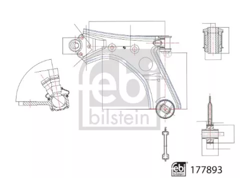 FEBI BILSTEIN 1x Control/Trailing Arm, wheel suspension (177893)