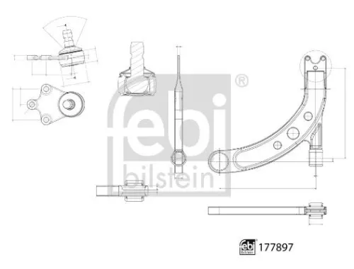 FEBI BILSTEIN 1x Control/Trailing Arm, wheel suspension (177897)