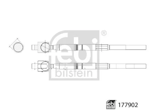 FEBI BILSTEIN 1x Inner Tie Rod (177902)