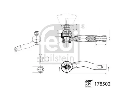 FEBI BILSTEIN 1x Tie Rod End (178502)