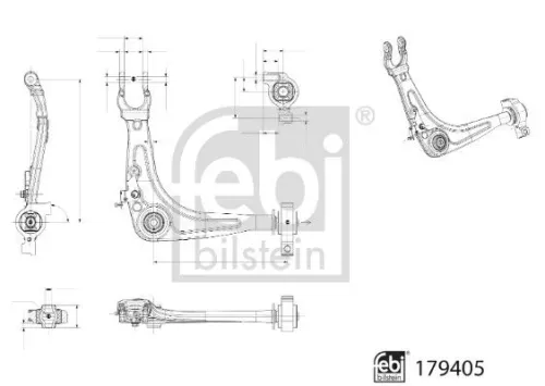 FEBI BILSTEIN 1x Control/Trailing Arm, wheel suspension (179405)