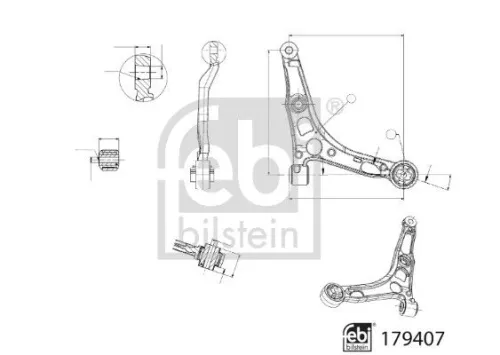 FEBI BILSTEIN 1x Control/Trailing Arm, wheel suspension (179407)