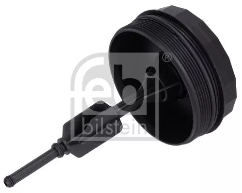 1x Cap, oil filter housing