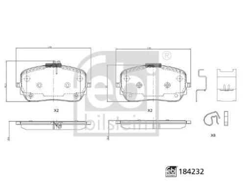 FEBI BILSTEIN 1x Brake Pad Set, disc brake (184232)