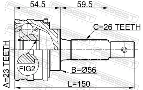 FEBEST Joint Kit, drive shaft (0110-037)