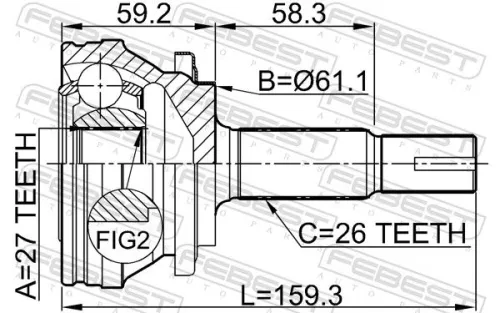 FEBEST Joint Kit, drive shaft (0110-ACA30)
