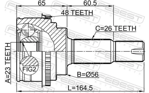 FEBEST Joint Kit, drive shaft (0110-ACU35A48R)