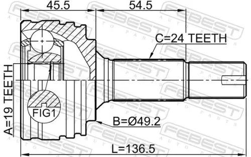 FEBEST Joint Kit, drive shaft (0110-KGB10)