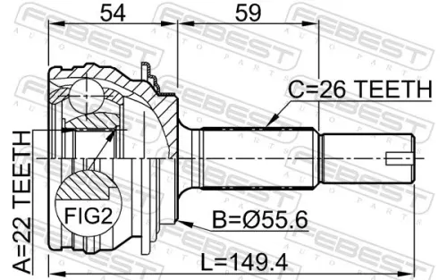 FEBEST Joint Kit, drive shaft (0110-SCP90)