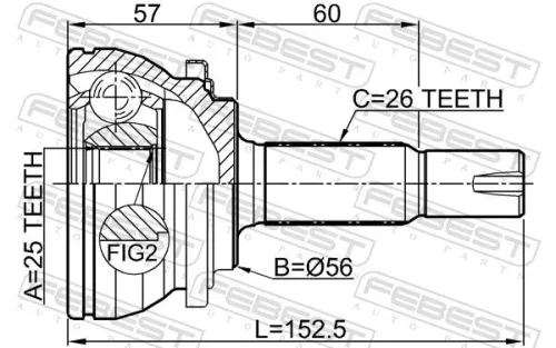 FEBEST Joint Kit, drive shaft (0110-ZVW30)