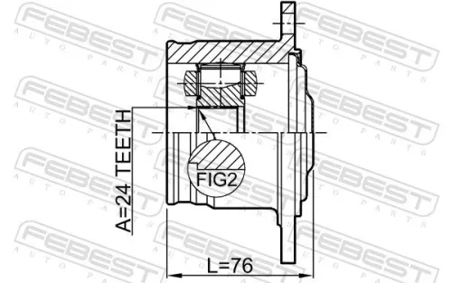 FEBEST Joint Kit, drive shaft (0111-ACA20R)