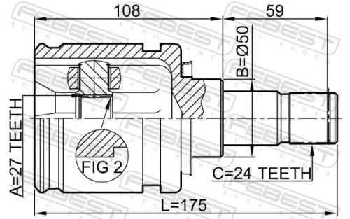 FEBEST Joint Kit, drive shaft (0111-ACV30LH)