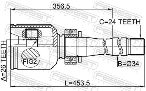 FEBEST Joint Kit, drive shaft (0111-AGV15RH)
