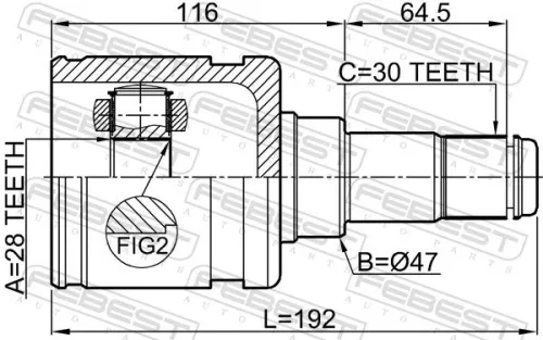 FEBEST Joint Kit, drive shaft (0111-GGN155F)