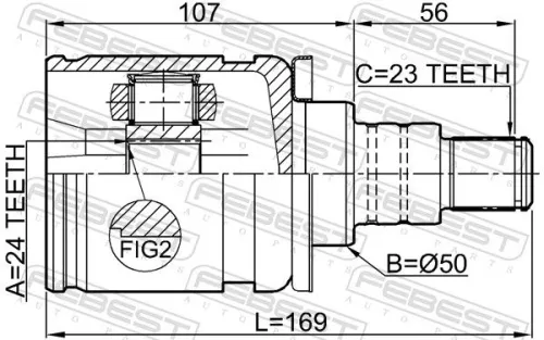 FEBEST Joint Kit, drive shaft (0111-GSU45LH)