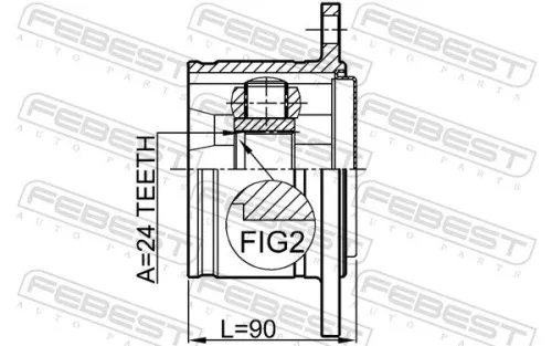 FEBEST Joint Kit, drive shaft (0111-KZN165)