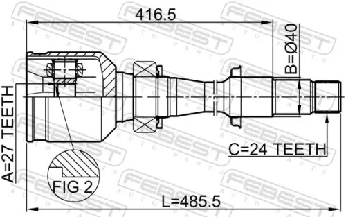 FEBEST Joint Kit, drive shaft (0111-MCV30RH)