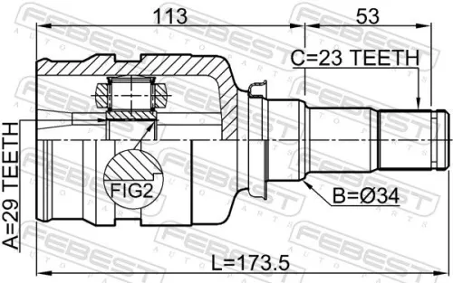 FEBEST Joint Kit, drive shaft (0111-NGJ10)