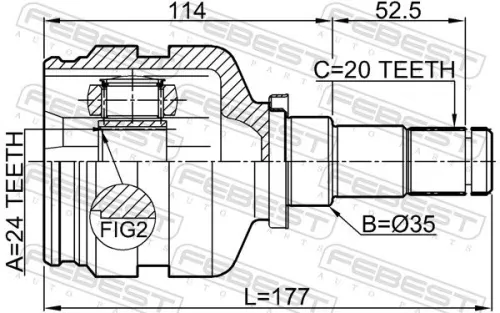 FEBEST Joint Kit, drive shaft (0111-ZNRRH)