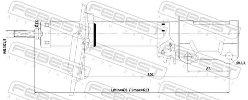 FEBEST Shock Absorber (01110-003RR)