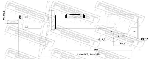 FEBEST Shock Absorber (01110-006FL)
