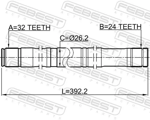 FEBEST Drive Shaft (0112-CDT220RH)