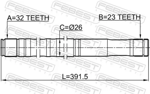 FEBEST Drive Shaft (0112-CT220RH)