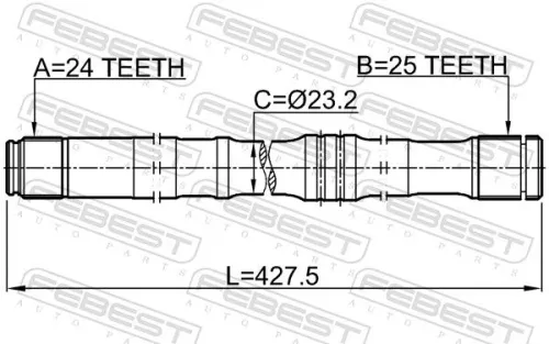 FEBEST Drive Shaft (0112-ZNR10LH)