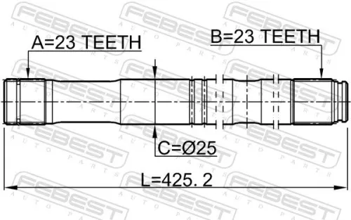 FEBEST Drive Shaft (0112-ZZT251LH)