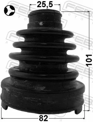 FEBEST Bellow, drive shaft (0115-GSU35LHT)