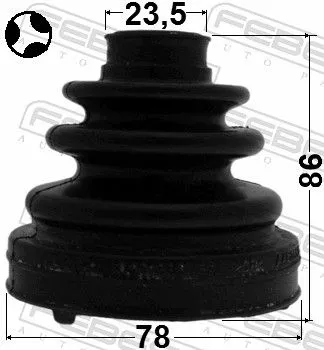 FEBEST Bellow, drive shaft (0115-GSU45T)