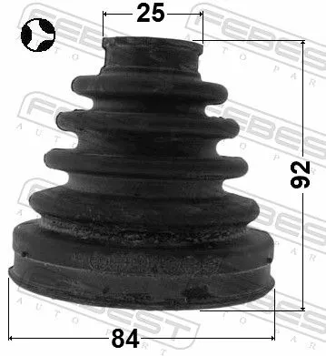 FEBEST Bellow, drive shaft (0115-GX100RT)