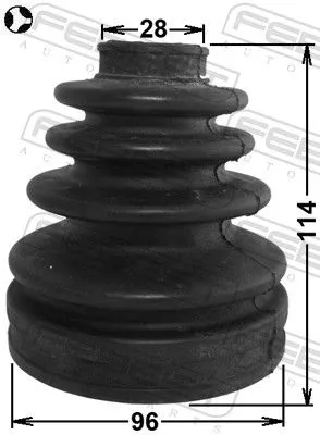 FEBEST Bellow, drive shaft (0115-KDJ95T)
