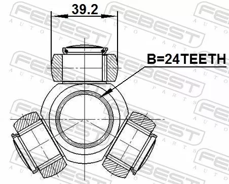 FEBEST Spider Assembly, drive shaft (0116-NDE180)