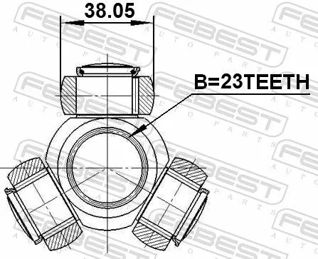 FEBEST Spider Assembly, drive shaft (0116-SXM10)