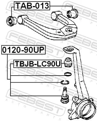FEBEST Ball Joint (0120-90UP)