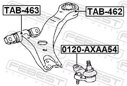 FEBEST Ball Joint (0120-AXAA54)
