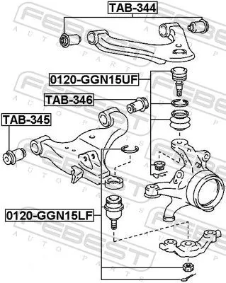 FEBEST Ball Joint (0120-GGN15LF)