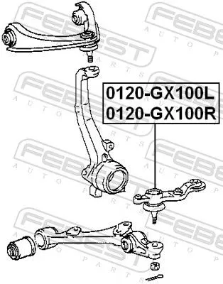 FEBEST Ball Joint (0120-GX100L)