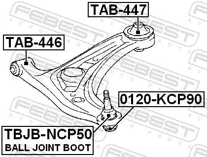 FEBEST Ball Joint (0120-KCP90)