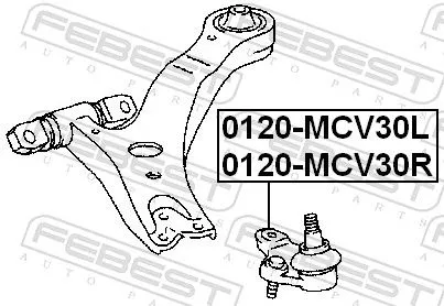 FEBEST Ball Joint (0120-MCV30L)